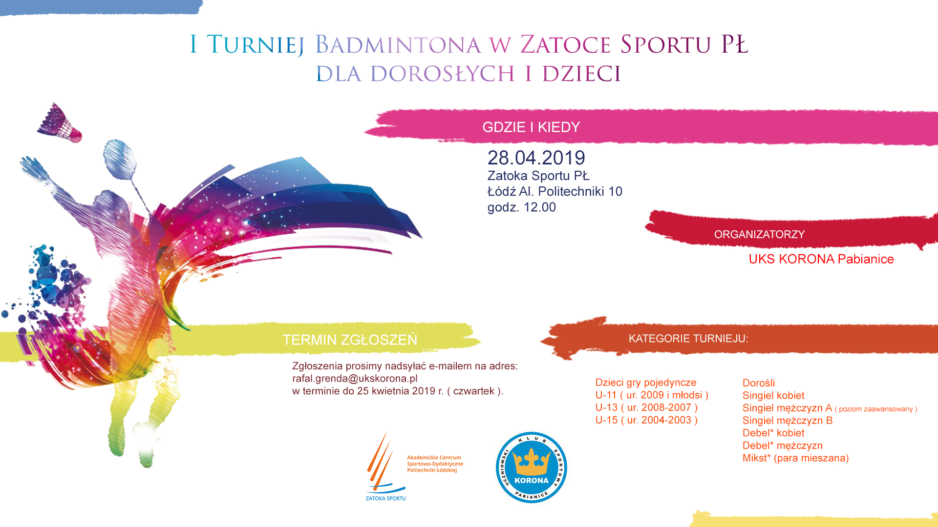 turniej badminton Zatoka Sportu PŁ